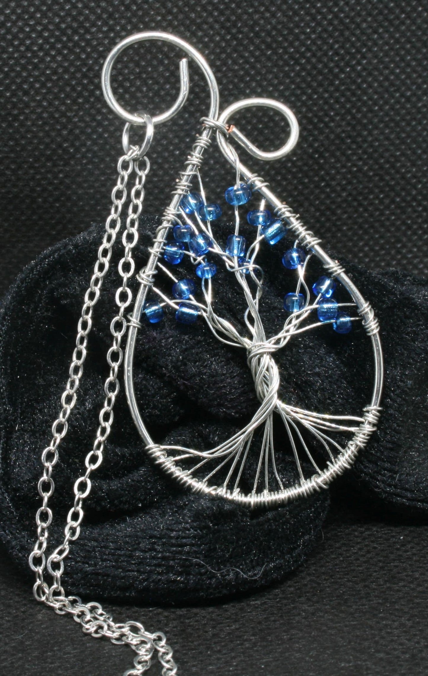 Wire Wrapped Tree of Life with Glass Beads, Mother's Day Jewelry, Vibrant Color, Artisan Jewelry