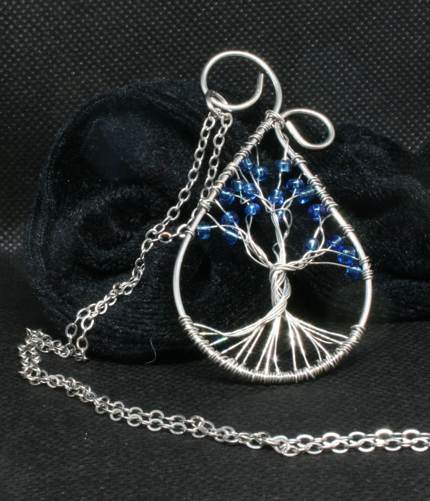 Wire Wrapped Tree of Life with Glass Beads, Mother's Day Jewelry, Vibrant Color, Artisan Jewelry