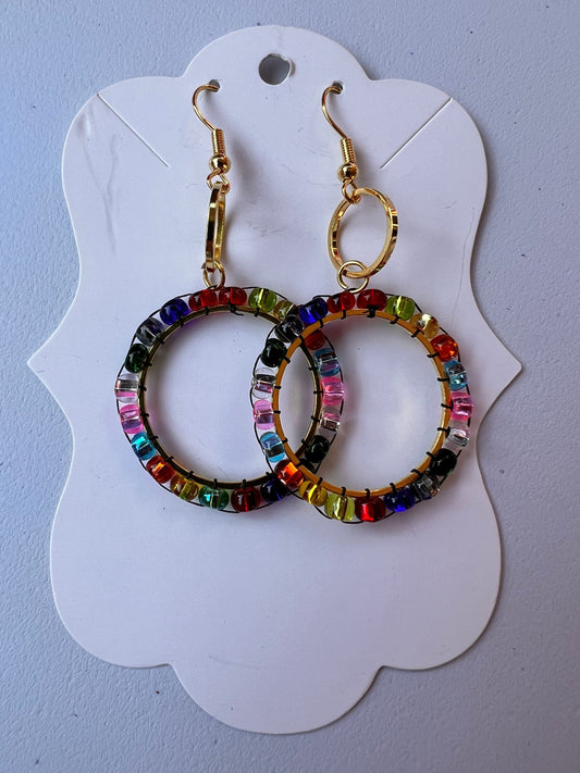 Vibrant Circle Earrings